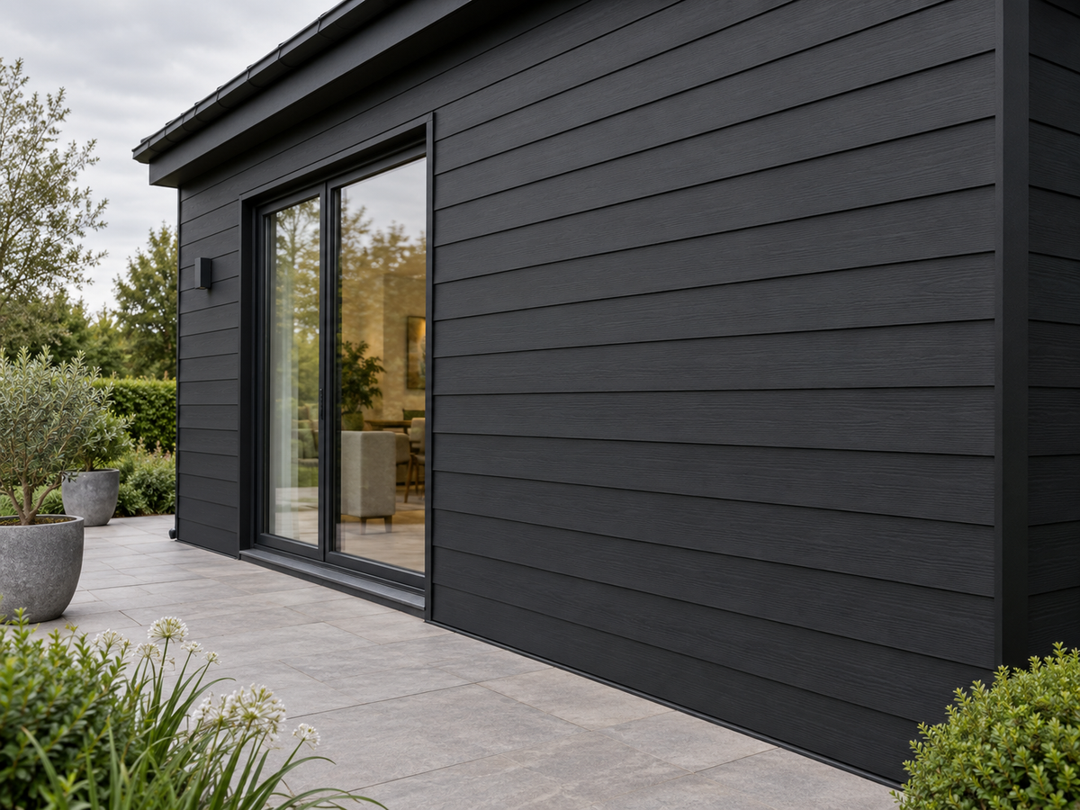 Illustrative finished Traditional 3C Black cladding setting; colour and trim details indicative