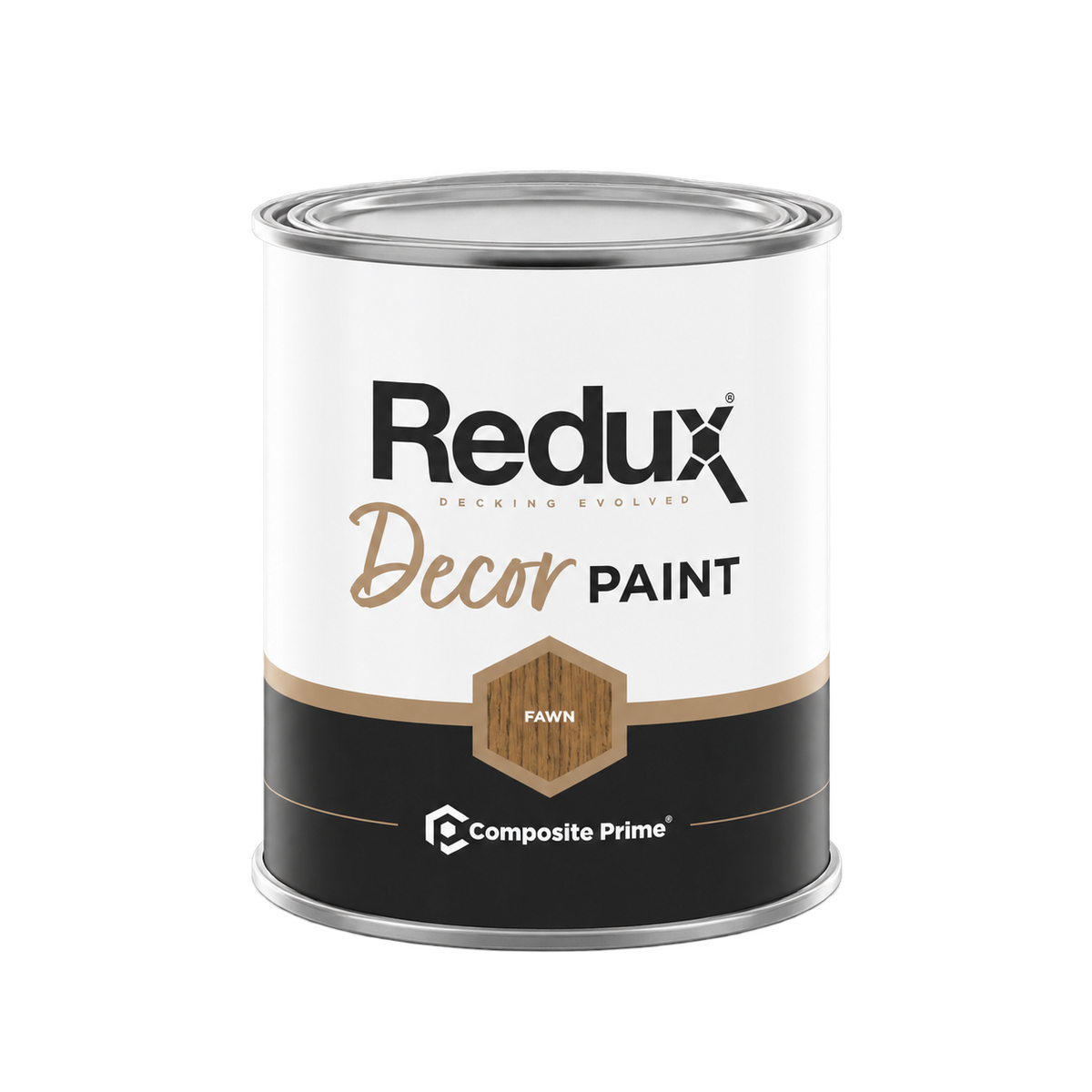 Redux® Decor Paint 500g Fawn — complete product on transparent background