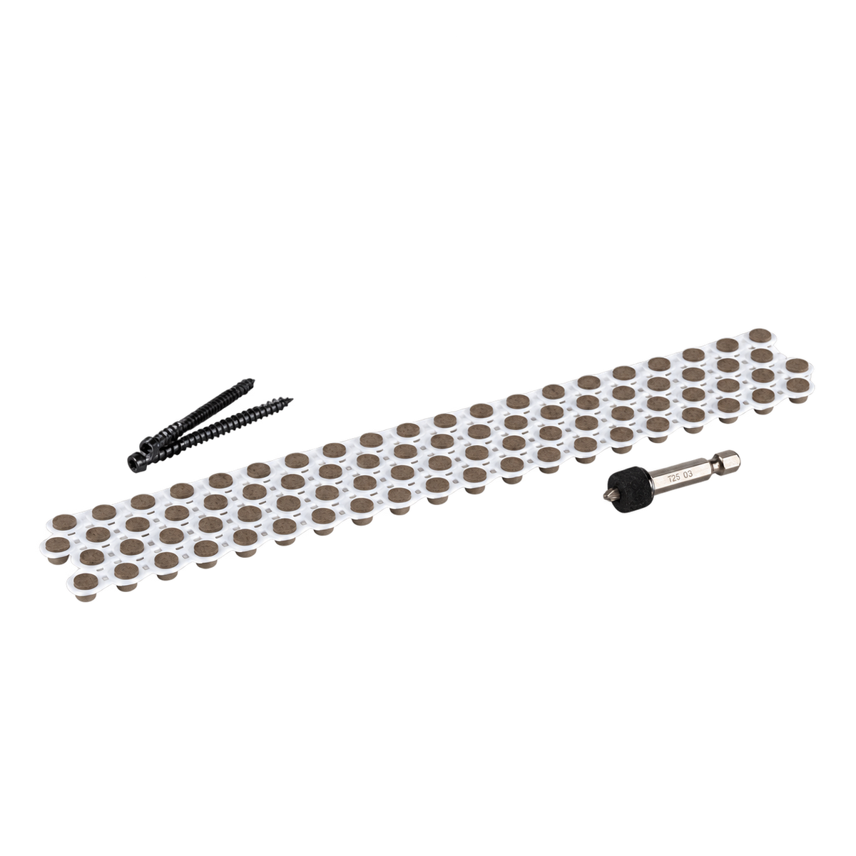 Elements Collated Cortex Coastline - 350 screws, 400 plugs, 3 bits - 9.3sqm — product cutout on transparent background