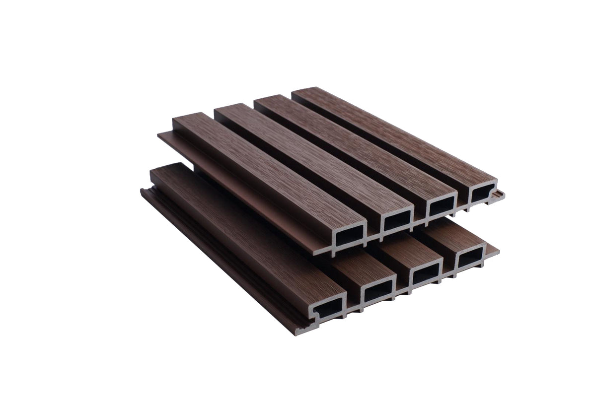 Slatted SG - Walnut - Composite Cladding - 219x26 @2.5m