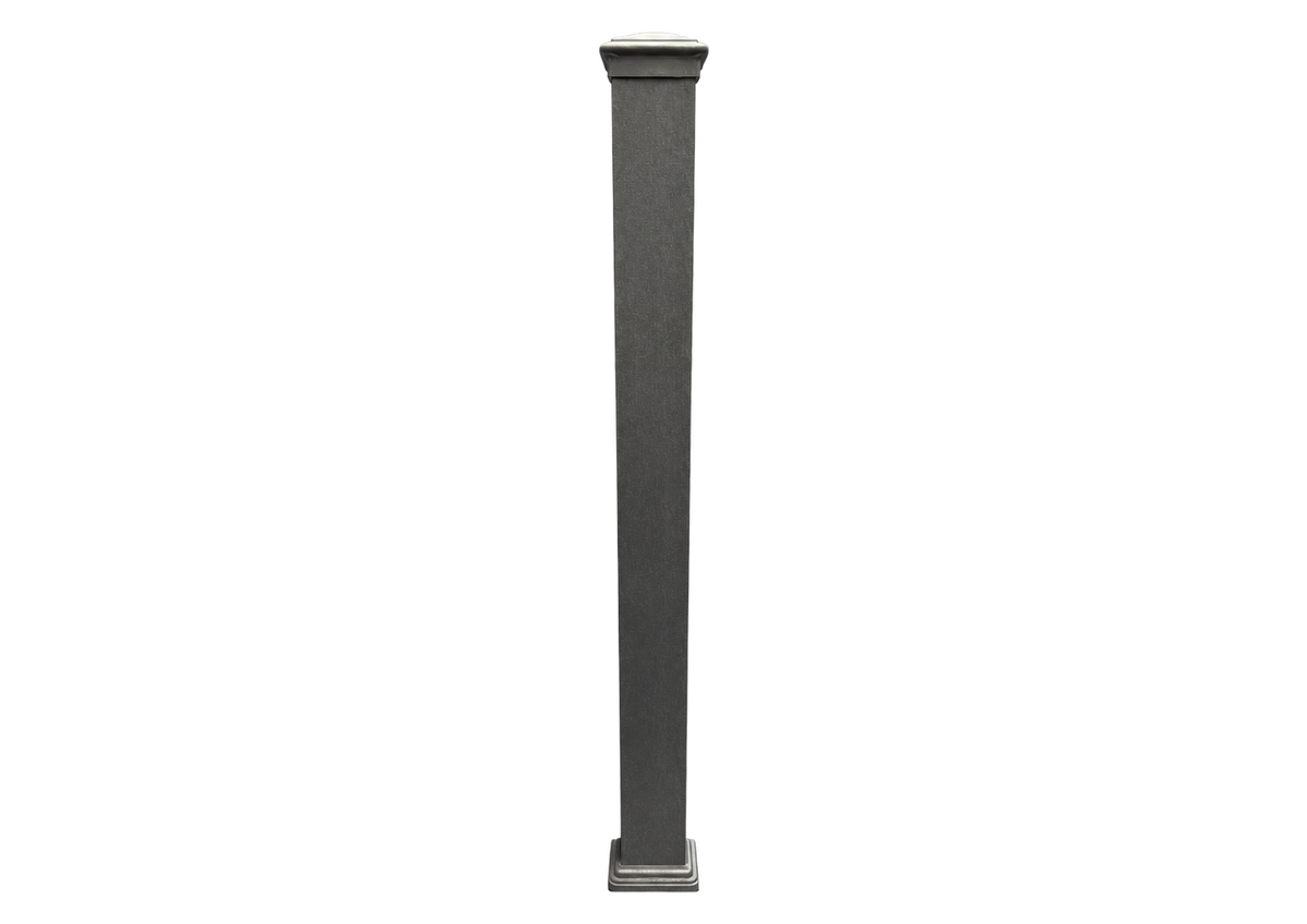 Anthracite balustrade end post kit on transparent background