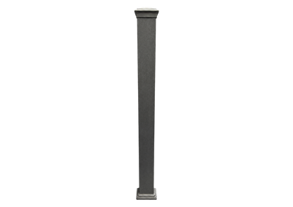 Anthracite balustrade end post kit on transparent background