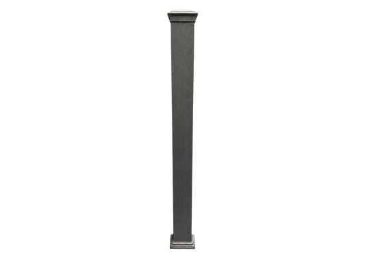 Anthracite balustrade end post kit on transparent background