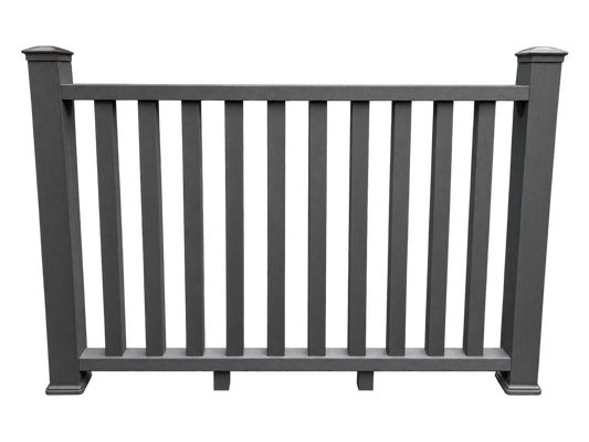 Anthracite balustrade kit on transparent background