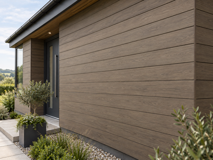 Illustrative finished Armour Cladding Antique setting; colour and fascia detail indicative