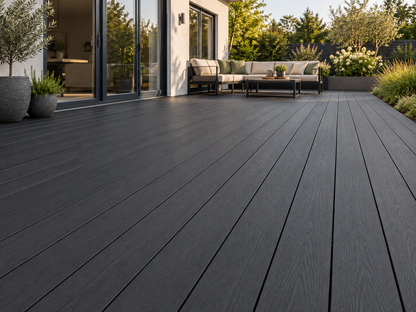 Illustrative finished Evolved Black setting; End Board product photograph shows the actual item