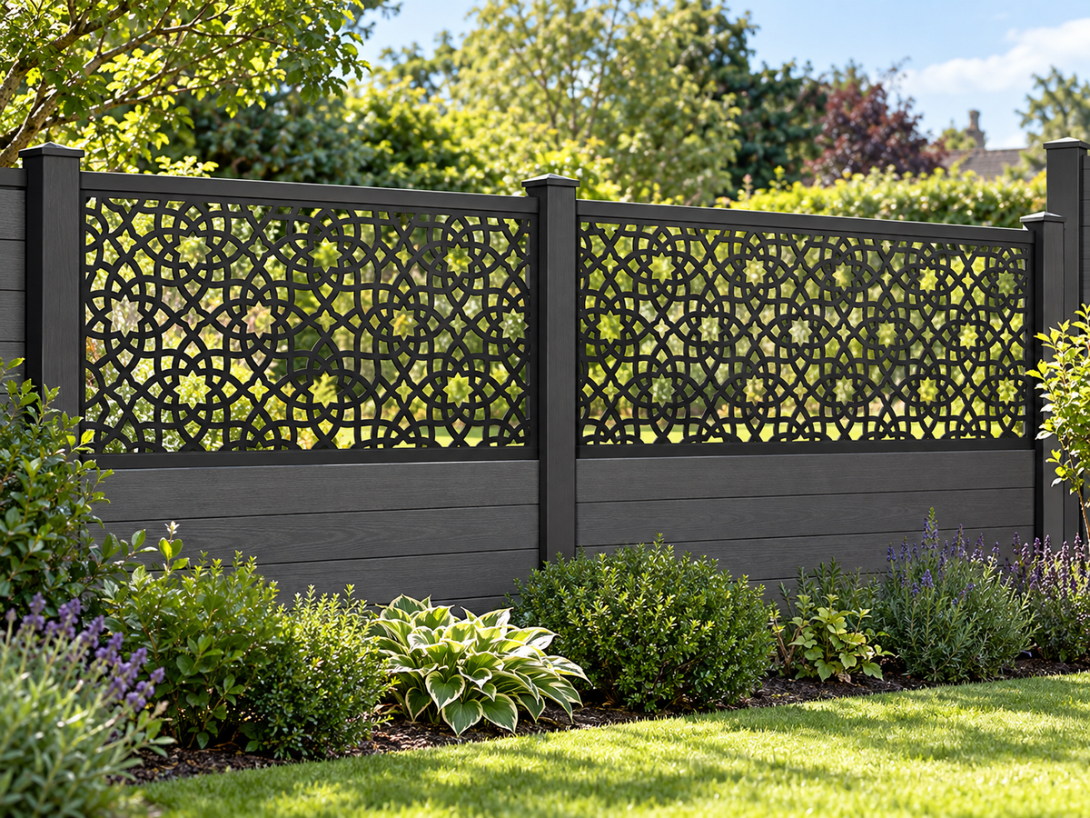 Illustrative installed Heritage screen 900 mm high; pattern and dimensions indicative