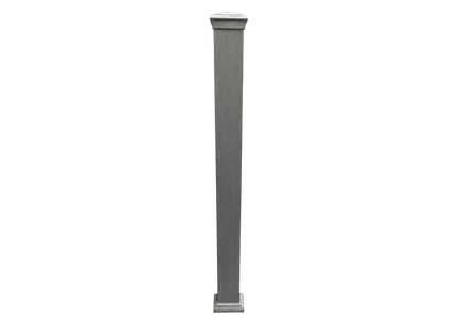 Slate Grey balustrade end post kit on transparent background