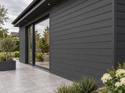 Illustrative finished Traditional 3C Anthracite cladding setting; colour and trim details indicative