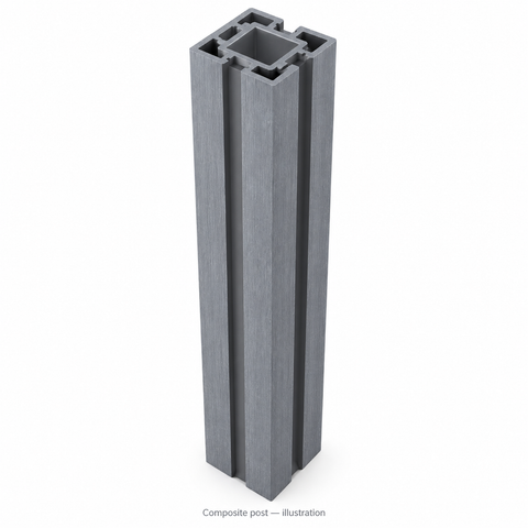 Evolved - Slate Grey - Composite End Post Kit - 100x100 @2.4m