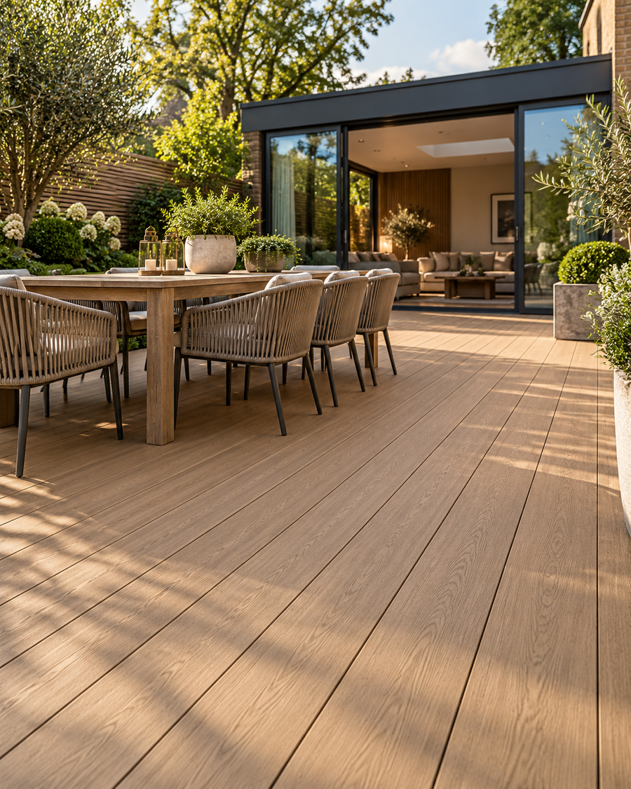 Illustrative finished composite decking project
