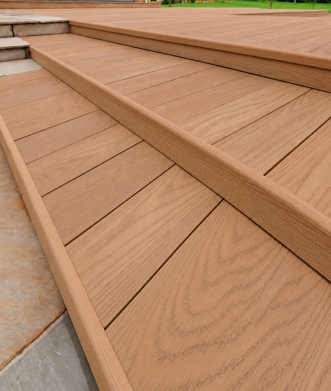 Redux® Fawn installed decking and steps — cleaned project image