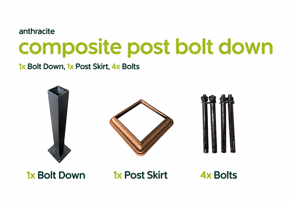 Evolved - Brown - Metal Base Post Kit - 500mm (Composite)