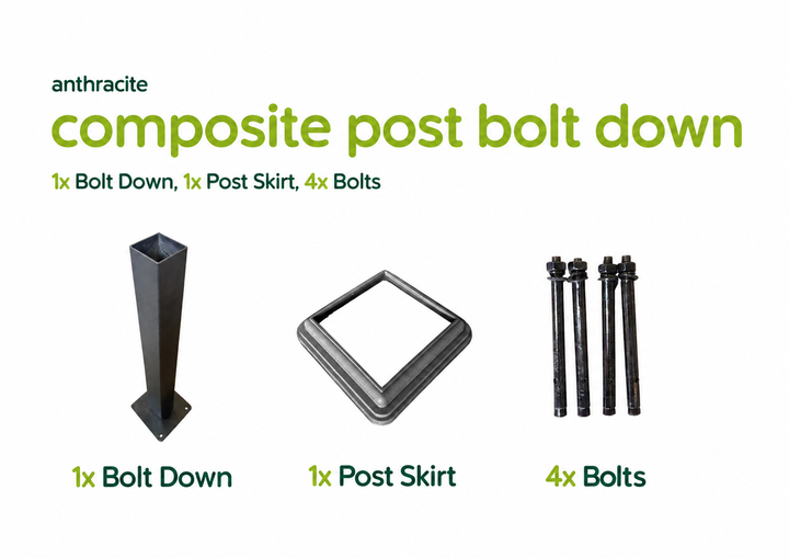 Evolved - Slate Grey - Metal Base Post Kit - 500mm (Composite)