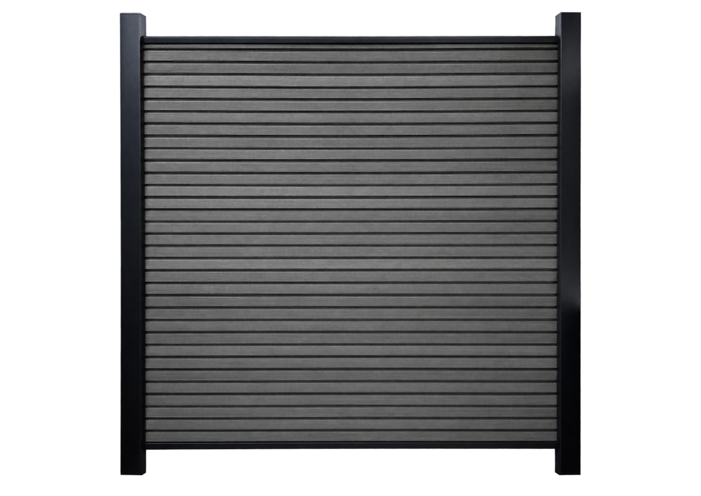 Slatted SG - Charcoal - Composite Fence Kit - (Aluminium Post)