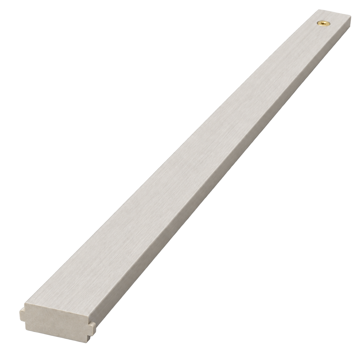 Ash White composite post insert with screw, isolated on transparent background