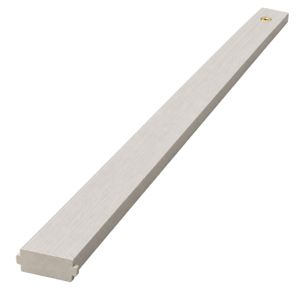 Ash White composite post insert with screw, isolated on transparent background