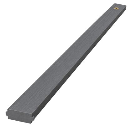 Slate Grey composite post insert with screw, isolated on transparent background