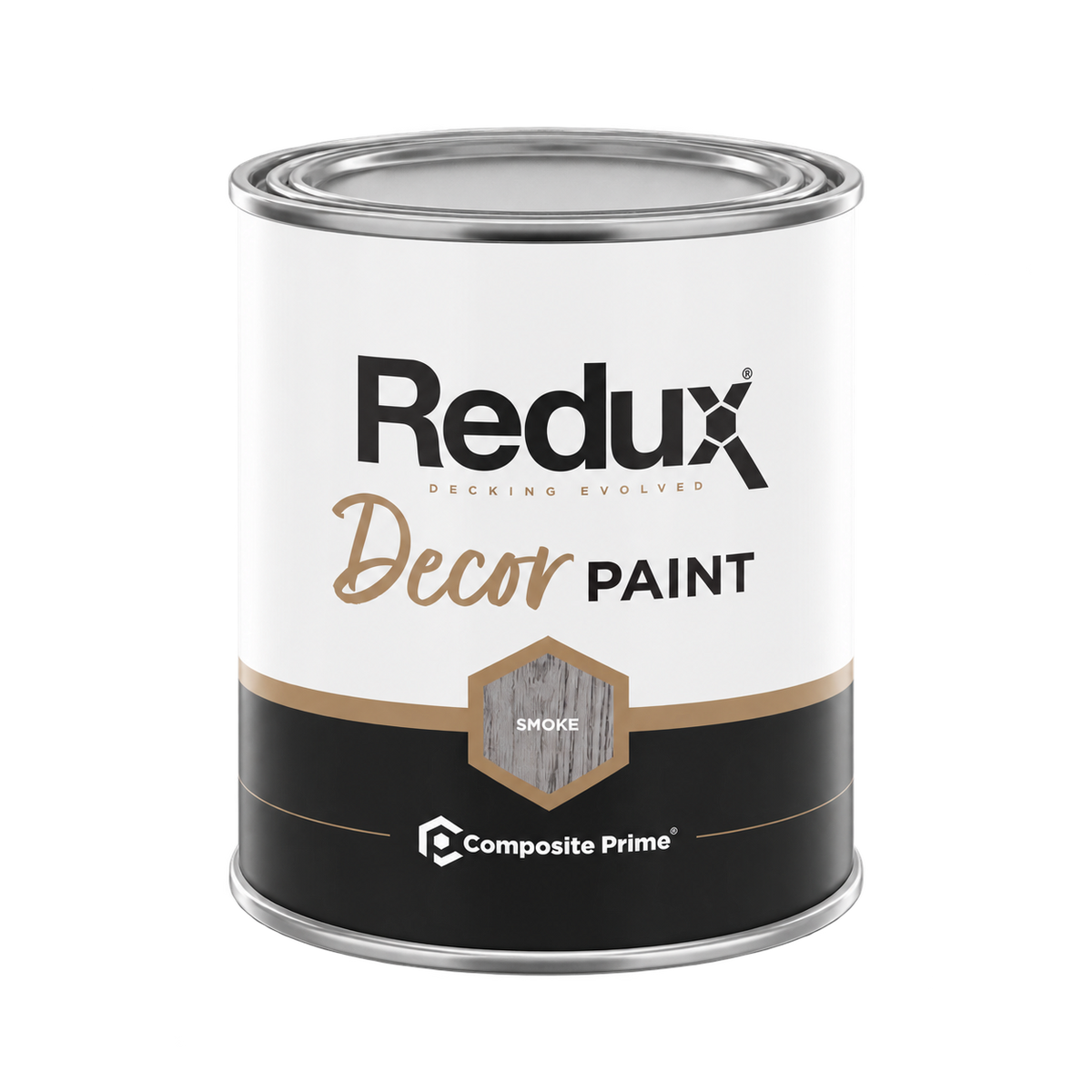 Redux® Decor Paint 500g Smoke — complete product on transparent background