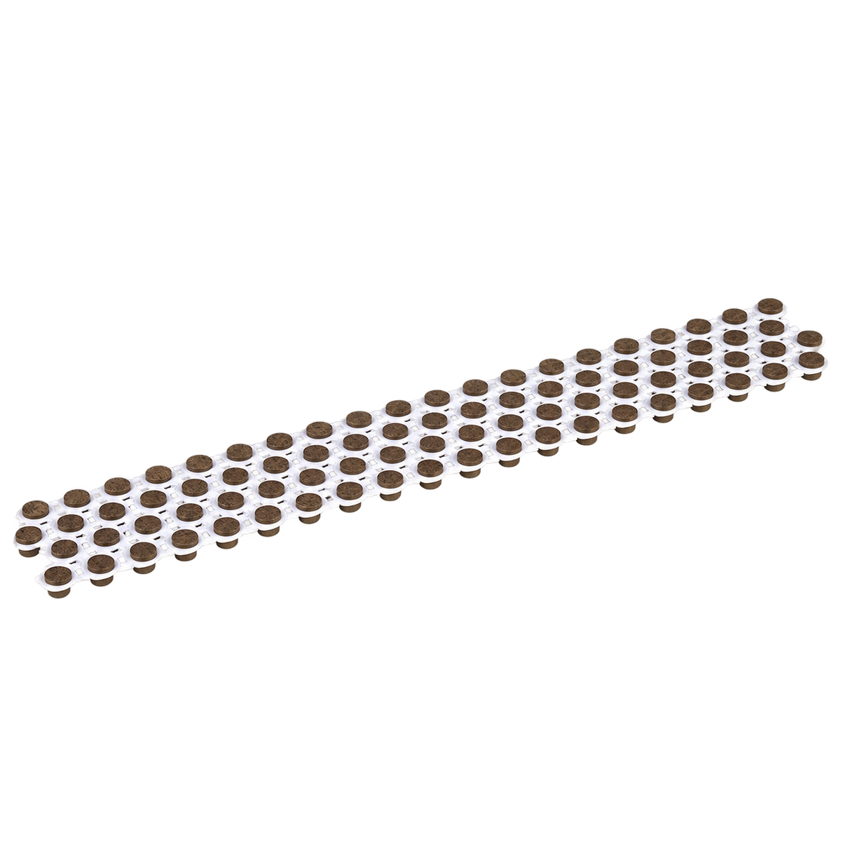 Collated Cortex Weathered Teak™ - 80 Plug Pack Elements (no bit, no screws) — product cutout on transparent background