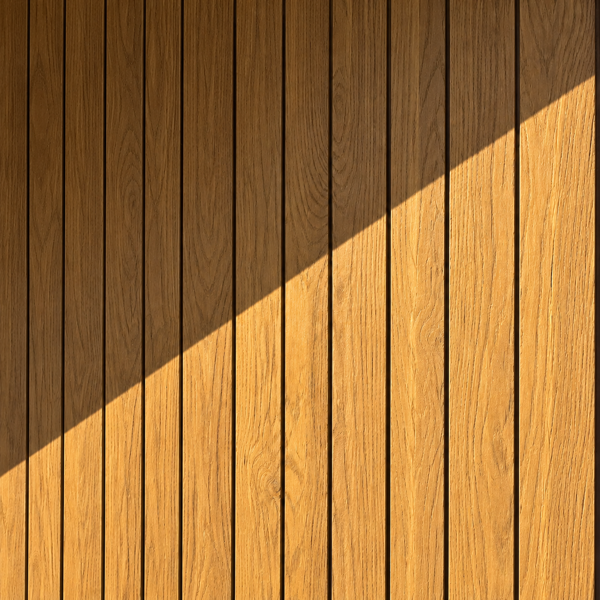 Redux Fawn vertical cladding detail, edited from the supplied installation photograph to show only the cladding