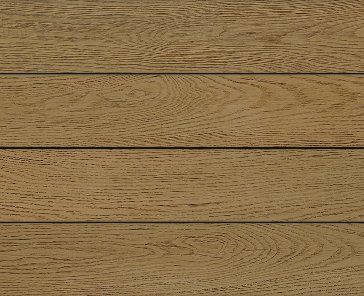 Redux® Fawn decking — close-up of the board colour and woodgrain
