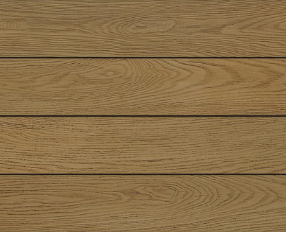 Redux® Fawn decking — close-up of the board colour and woodgrain