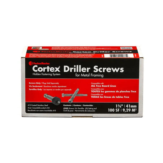 Cortex - Aluminium Driller Screw 9.3 m² (350 screws, 1 bit) — official supplier photo